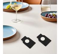 MOLUCKFU Etiquetas Colgantes para Botellas de Vino 50 Piezas Papel Kraft Negro Agujero para Bodegas Marcadores Vintage para Nombres Añada y Notas de Cata Ideales para Fiestas y