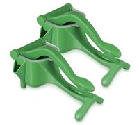 MOLUCKFU Exprimidor Manual Diseño Compacto 2 Piezas de Cítricos en Plástico Verde Claro y Uso Versátil y Jugos Frescos para Frutas como Granadas para Cocina