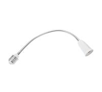 MOLUCKFU Extensor de enchufe de luz para exteriores con adaptador universal E27 y base flexible de plástico y metal, ideal para bombillas LED cortas y largas