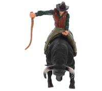 MOLUCKFU Figura Matador y Buey Estático para Modelo de Imitación Western Juego de Figuras Decorativas Juguete de rol Educativo y Simulación Set de 2 Piezas