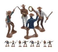 MOLUCKFU Figuras de Plástico de Vaqueros del Oeste, Mini Adornos de Vaquero, Juego Educativo de 12 Piezas, Decoración para Fiesta Temática y Aprendizaje Histórico Infantil