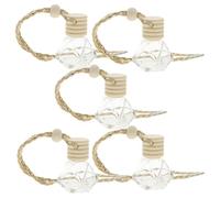 MOLUCKFU Frascos de Perfume para Coche 8 Ml 5 Piezas Transparentes de Vidrio, Difusor de Coche Compacto y Delicado, Ambientador Decorativo para Automóvil y Hogar, Accesorio para Uso Diario