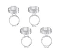 MOLUCKFU Funda para Perilla de Cocina de Gas Transparente Orificio Grande Juego de 4 Protectores de Seguridad Infantil para Estufa Protección contra Apertura Accidental