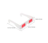 MOLUCKFU Gafas de Papel 3D para Fiesta 100 Unidades Plegables Color Rojo Efecto Arcoíris para Visualización 3D Cine y Eventos Accesorio Divertido para Cumpleaños y Celebraciones