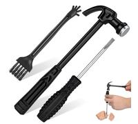 MOLUCKFU Herramientas de Excavación para Niños Kit Grande 3 Piezas Martillo Cincel Cepillo Juego de Arqueología Educativo para Desarrollo Cognitivo y Exploración de Fósiles 2 Unidades