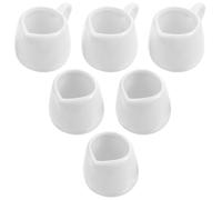 MOLUCKFU Jarras de Cerámica Asa Pequeñas 6 Piezas, Porta Salsas y Tazas de Leche para Café, Resistentes al Calor, Prácticas para Bebidas Calientes y Frías, Utensilios Multiusos para Cocina