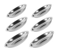 MOLUCKFU Juego de 6 Platos Pequeños para Salsas y Condimentos de Acero Inoxidable Multiusos 3 Tamaños 8 CM 10 CM 12 CM Aptos para Aperitivos y Uso Doméstico