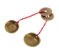 MOLUCKFU Juego de Adivinación con Conchas y Monedas de Cobre Chinas, Juego de 2 Piezas de Latón Engrosado con Patrón Yin Yang para Año Chino y Decoración de Fiesta