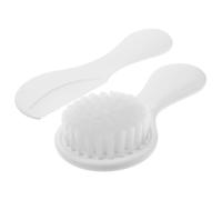 MOLUCKFU Juego de Cepillo y Peine Cerdas Suaves para Recién Nacidos y Diseño Plástico, Masajeador para Cuero Cabelludo y Cuidado Delicado para Ñiño Niña