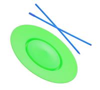 MOLUCKFU Juegos de Malabarismo con Platos de Plástico Verdes, Accesorios para Presentaciones de Fiestas, Plataforma Giratoria Ligera para Entrenamiento y Shows de Circo