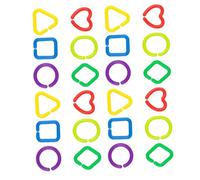 MOLUCKFU Juguetes de Cadena de Eslabones Geométricos para Bebés 35 Piezas Color Variado Material Seguro y Suave Ideales para Desarrollo Motriz y Estimulación Cognitiva en Cuna