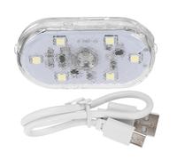MOLUCKFU Lámpara LED de Ambiente para Coche Sensor Táctil Luz Blanca Fría de 6 Leds Recargable por USB Iluminación Interior y Decoración Ambiental para Auto Fácil Instalación