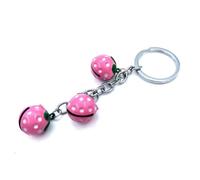 MOLUCKFU Llavero de Fresa Colgantes y Cascabeles, Aleación Rosa, Decoración Colgante, Organiza Llaves, para Llaves de Casa y Mochila, y Amigas