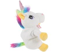 MOLUCKFU Marioneta de Mano de Unicornio Realista 1 Pieza, Juguete Educativo y Creativo, Peluche Suave para Contar Cuentos y Juegos Interactivos, Adecuado para Actividades Infantiles