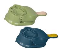 MOLUCKFU Moldes para Hacer Empanadillas 2 Piezas Manuales, Prensa de Piel para Dumplings de Cocina Doméstica, Herramienta para Envolver Masa, Colores Azul y Verde, Utensilio