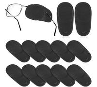 MOLUCKFU Oculares Ojos Reutilizables 12 Piezas Tamaño Mediano Negro Tela No Tejida Cuidado Visual Ambliopía y Estrabismo Uso Diario en Casa y Viaje para Niños
