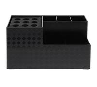 MOLUCKFU Organizador de Herramientas de Peluquería, Estuche de peluquería para Tijeras y peines, Caja de Herramientas de peluquería Negra de ABS para tocador