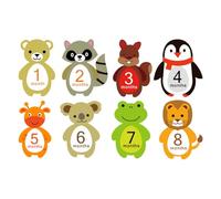 MOLUCKFU Pegatinas Reutilizables y Seguras Mensuales para Bebés Recién Nacidos Diseños de Adorables, Papel de Varios Colores para Ropa, para Álbumes de de Momentos