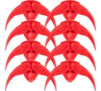 MOLUCKFU Pelador Manual de Semillas de Melón y Girasol Rojo, Juego de 8 Piezas Compacto y Portátil, Herramienta para Abrir Cáscaras, Protección, Adecuado para Uso Doméstico y Viajes