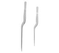 MOLUCKFU Pinzas de Cocina de Acero Inoxidable 16 CM y 20 CM Pinzas Multifuncionales para Espinas de Pescado y Preparación de Platos Occidentales Accesorios Precisos para Uso