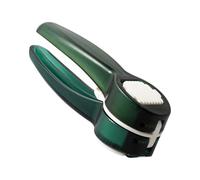 MOLUCKFU Prensa de Ajo Manual de Doble Uso para Cocina Doméstica, Exprimidor y Picador de Ajo y Jengibre, Compacto y Ligero, Color Verde Transparente, Utensilio Práctico para Preparar