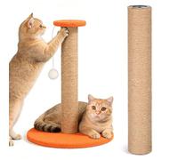 MOLUCKFU Rascador de Suelo de Cuerda de Yute, Poste Rascador para Gatos Resistente Diseño Que Ahorra Espacio, Fácil Reemplazo y Accesorios de Rascado para Entornos Pequeños
