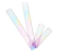 MOLUCKFU Regla de Dibujo Flexible Irrompible con Escalas Duales Centímetros | Material de Silicona Colorida con Degradados, Adecuado para Oficina, Geometría y Uso Escolar