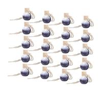 MOLUCKFU Set de 20 Botellas Difusoras de Perfume para Coche de 8ml, Colgantes Decorativos de Vidrio y Cuerda de Algodón en Color Negro para Ambientar el Interior del Automóvil