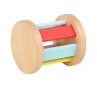 MOLUCKFU Sonajero de Madera para Recién Nacido Rodillo, Juguete Sensorial Educativo Compacto y Ligero, Instrumento de Estimulación para Bebés, Desarrollo Coordinación Mano-ojo, Color