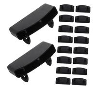MOLUCKFU Soportes de Plástico Ajuste Seguro y Soporte Estable para Listones de Cama Negros 20 Compatibles Camas Individuales, Dobles y King Size