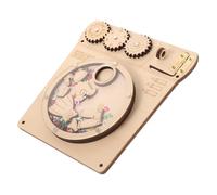 MOLUCKFU Tablero Sensorial de Madera para Niños de 3 a 6 Años, Juego Educativo Montessori Lavadora de Lentejuelas, Desarrollo Cognitivo y Coordinación Manual, Juguete de Aprendizaje Temprano Educativo