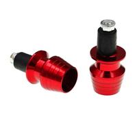 MOLUCKFU Tapones Redondos Antivibración para Manillar de Motocicleta Extremos de Aluminio en Color Rojo 1 Par Accesorios para Vehículos Eléctricos y Motos Protectores de Puños para