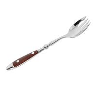 MOLUCKFU Tenedor de Ensalada de Acero Inoxidable Mango de Madera Tenedor para Postre y Fruta Portátil Utensilio de Cocina para Degustar Yogur y Aperitivos Apto para Hogar y Eventos