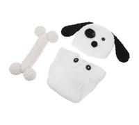 MOLUCKFU Trajes de Fotos Disfraz de Animal de Crochet Conjunto para Sesión de Fotos de Recién Nacido para Primera Puesta