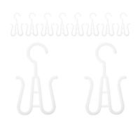 MOLUCKFU Zapatero colgante, ganchos para zapatillas, organizador de zapatos de interior, plástico blanco, 10 piezas, diseño grande y estable para estante de exhibición y uso en casa