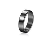 MOLUO Anillos de hematita Natural Anillo de Piedra de Pareja Negra Joyas en Relieve