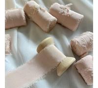 MOLUO Cinta deshilachada de Seda Pura de 25 50mm Hecha a Mano para Ramos de Novia de Boda invitación Gasa tafetán telón de Fondo decoración Flatlays Material
