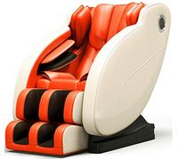 MOLVUS Cojín de masaje de cuello antiestrés, silla de masaje Shiatsu de cuerpo completo, comprime vibración, amasamiento, escritorios y sillas de masaje para adultos (naranja)