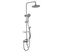 MOLVUS Juego de Ducha - Juego de Ducha con Cuerpo de latón/Chapado en Acero Inoxidable/Calidad de Ducha de 4 Manos