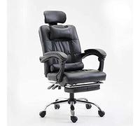 MOLVUS Silla de oficina para escritorio de oficina, silla de computadora para juegos, silla reclinable para jefe, silla giratoria para masaje, reposapiés ejecutivo (silla)