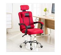 MOLVUS Silla de oficina para juegos, silla de oficina, silla de PC, soporte lumbar, respaldo alto, silla giratoria ajustable (silla de juegos) (rojo)