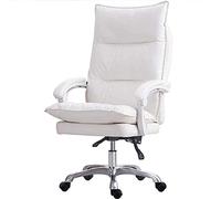 MOLVUS Silla de oficina silla de oficina ergonómica de respaldo alto para juegos de masaje en casa para computadora de escritorio reclinable (color: negro, S silla de juego) (blanco 58 x 50 x 113 cm)