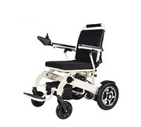 MOLVUS Silla de ruedas eléctrica inteligente, ligera, plegable, compacta, ayuda a la movilidad, silla de ruedas potente de doble motor para discapacitados y ancianos