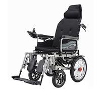 MOLVUS Silla de ruedas eléctrica inteligente plegable, ultra portátil, completa, acostada, potente, segura, doble motor silencioso, silla de ruedas duradera para personas mayores discapacitadas