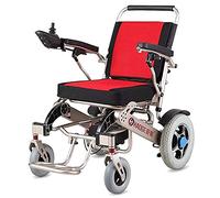 MOLVUS Silla de ruedas eléctrica, para personas mayores con discapacidad, vehículo de cuatro ruedas, plegable, marco de aluminio ligero, puede estar en el avión