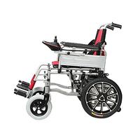 MOLVUS Silla de ruedas eléctrica portátil, 250 W x 2 motores duales, linterna acolchada transpirable, doble función, freno inteligente