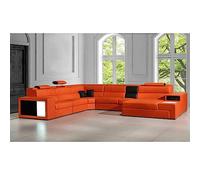 MOLVUS Silla Naranja para Patio de 4 Piezas con Cojines, Juego de Muebles de ratán para Exteriores, para jardín, Patio, balcón, Junto a la Piscina