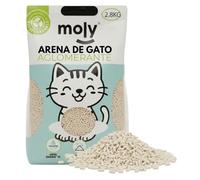 MOLY Arena para Gatos Tofu Biodegradable 2,8 KG 3,7 L | Arena Ecológica Vegetal Aglomerante | Alta Absorción y Bajo Polvo | Lecho Natural Compostable | Control de Olores Natural