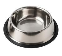 MOLY Comedero Antideslizante 18 cm 0,9 L Perros y Gatos con Base de Silicona Negra | Cuenco Acero Inoxidable Higiénico y Resistente | Plato para Mascotas Fácil de Limpiar