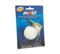 Moly Comida de Vacaciones para Peces | Bloque Nutritivo de Larga Duración Fin de Semana | Alimentación Automática hasta 15 Días | Ideal para Acuarios Grandes y Pequeños | con Larva Roja y Dapnia